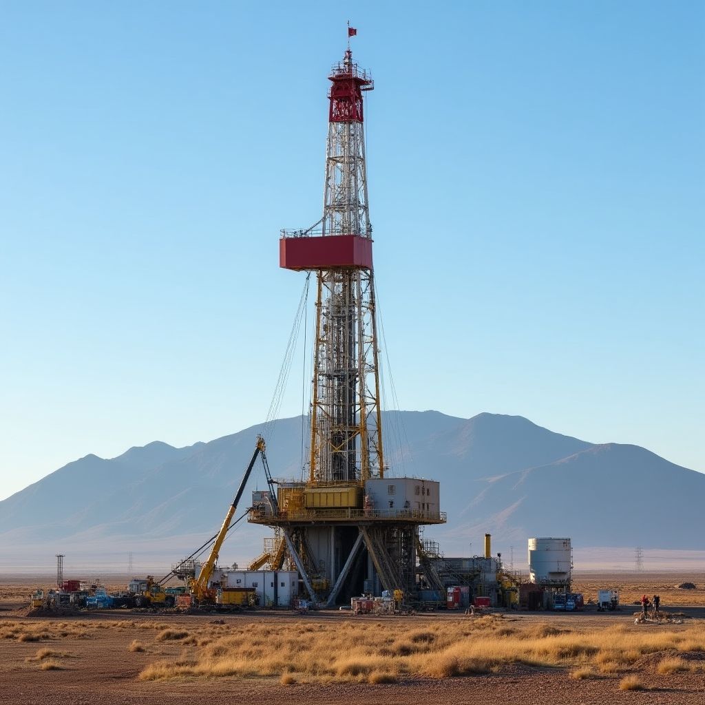 Plataforma de perforación en Vaca Muerta